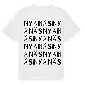 Nyanäs ordlek t-shirt – ekologisk bomull t-shirt från Pinshirt