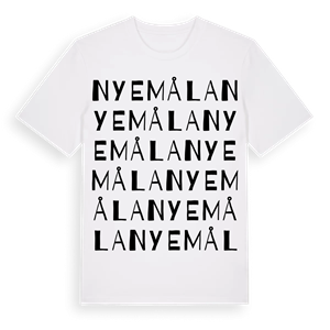 Nyemåla ordlek t-shirt – ekologisk bomull t-shirt från Pinshirt
