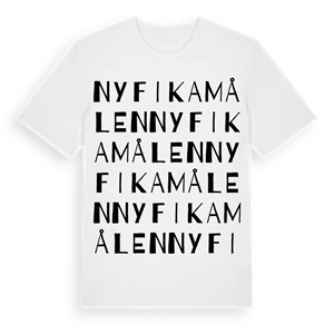 Nyfikamålen ordlek t-shirt – ekologisk bomull t-shirt från Pinshirt