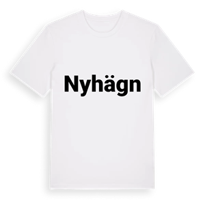 Nyhägn fetstil t-shirt – ekologisk bomull t-shirt från Pinshirt