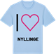 Blue Soul t-shirt med Jag älskar Nyllinge t-shirt stort tryck