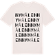 Vintage White t-shirt med Nymålen ordlek t-shirt