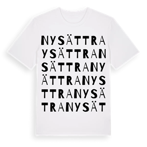 Nysättra ordlek t-shirt – ekologisk bomull t-shirt från Pinshirt