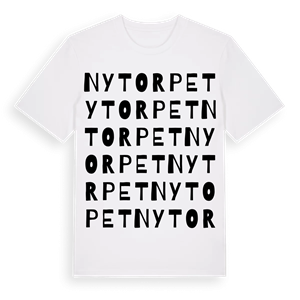 Nytorpet ordlek t-shirt – ekologisk bomull t-shirt från Pinshirt