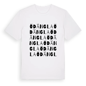Ödängla ordlek t-shirt – ekologisk bomull t-shirt från Pinshirt