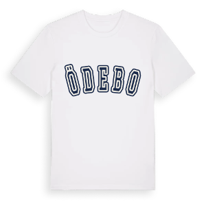Ödebo college t-shirt – ekologisk bomull t-shirt från Pinshirt