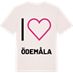 Vintage White t-shirt med Jag älskar Ödemåla t-shirt stort tryck