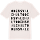 Vintage White t-shirt med Odensvalehult ordlek t-shirt