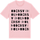 Pink Cotton t-shirt med Odensviholm ordlek t-shirt
