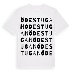 Ödestugan ordlek t-shirt – ekologisk bomull t-shirt från Pinshirt