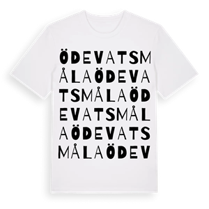 Ödevatsmåla ordlek t-shirt – ekologisk bomull t-shirt från Pinshirt