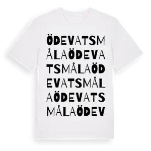 Ödevatsmåla ordlek t-shirt – ekologisk bomull t-shirt från Pinshirt