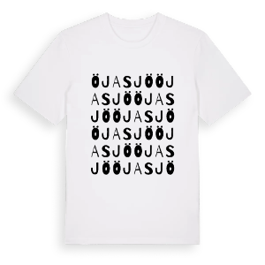 Öjasjö ordlek t-shirt – ekologisk bomull t-shirt från Pinshirt