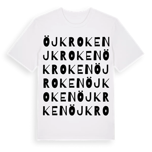 Öjkroken ordlek t-shirt – ekologisk bomull t-shirt från Pinshirt