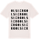 Vintage White t-shirt med Olsberg ordlek t-shirt