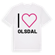 White t-shirt med Jag älskar Olsdal t-shirt stort tryck