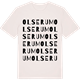 Vintage White t-shirt med Olserum ordlek t-shirt