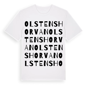 Olstenshorvan ordlek t-shirt – ekologisk bomull t-shirt från Pinshirt