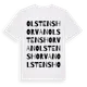 White t-shirt med Olstenshorvan ordlek t-shirt