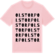 Pink Cotton t-shirt med Olstorp ordlek t-shirt