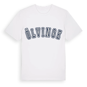 Ölvinge college t-shirt – ekologisk bomull t-shirt från Pinshirt