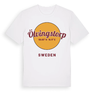 Ölvingstorp cirkel t-shirt – ekologisk bomull t-shirt från Pinshirt