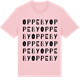 Pink Cotton t-shirt med Oppeby ordlek t-shirt