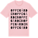 Pink Cotton t-shirt med Oppegården ordlek t-shirt