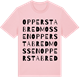 Pink Cotton t-shirt med Oppersta Bredmossen ordlek t-shirt