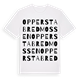 White t-shirt med Oppersta Bredmossen ordlek t-shirt