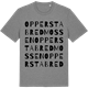 Mid Heather Gray t-shirt med Oppersta Bredmossen ordlek t-shirt