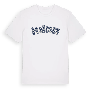 Örbäcken college t-shirt – ekologisk bomull t-shirt från Pinshirt