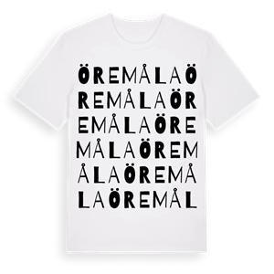 Öremåla ordlek t-shirt – ekologisk bomull t-shirt från Pinshirt