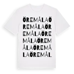 Öremåla ordlek t-shirt – ekologisk bomull t-shirt från Pinshirt