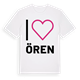 White t-shirt med Jag älskar Ören t-shirt stort tryck