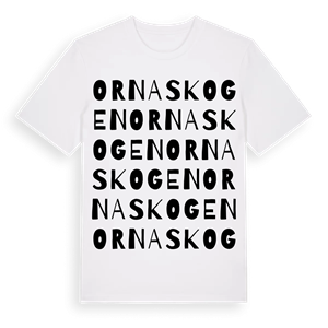 Ornaskogen ordlek t-shirt – ekologisk bomull t-shirt från Pinshirt