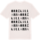Vintage White t-shirt med Orrekullarna ordlek t-shirt
