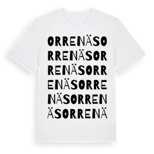 Orrenäs ordlek t-shirt – ekologisk bomull t-shirt från Pinshirt
