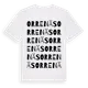 White t-shirt med Orrenäs ordlek t-shirt