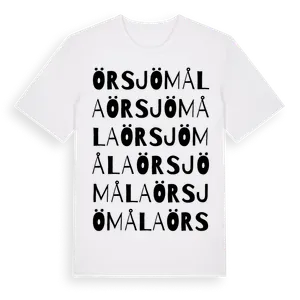 Örsjömåla ordlek t-shirt – ekologisk bomull t-shirt från Pinshirt