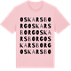 Pink Cotton t-shirt med Oskarsborg ordlek t-shirt