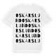 White t-shirt med Oskarslund ordlek t-shirt