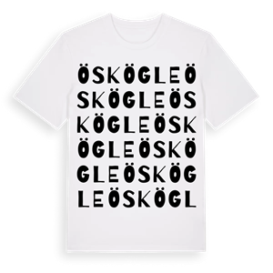 Öskögle ordlek t-shirt – ekologisk bomull t-shirt från Pinshirt