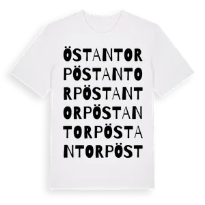 Östantorp ordlek t-shirt – ekologisk bomull t-shirt från Pinshirt