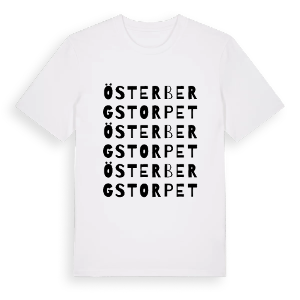 Österbergstorpet ordlek t-shirt – ekologisk bomull t-shirt från Pinshirt