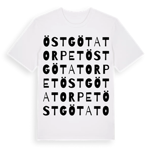 Östgötatorpet ordlek t-shirt – ekologisk bomull t-shirt från Pinshirt