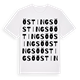 White t-shirt med Östingsö ordlek t-shirt
