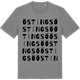 Mid Heather Gray t-shirt med Östingsö ordlek t-shirt