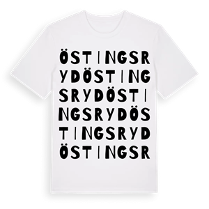 Östingsryd ordlek t-shirt – ekologisk bomull t-shirt från Pinshirt