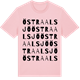 Pink Cotton t-shirt med Östra Alsjö ordlek t-shirt
